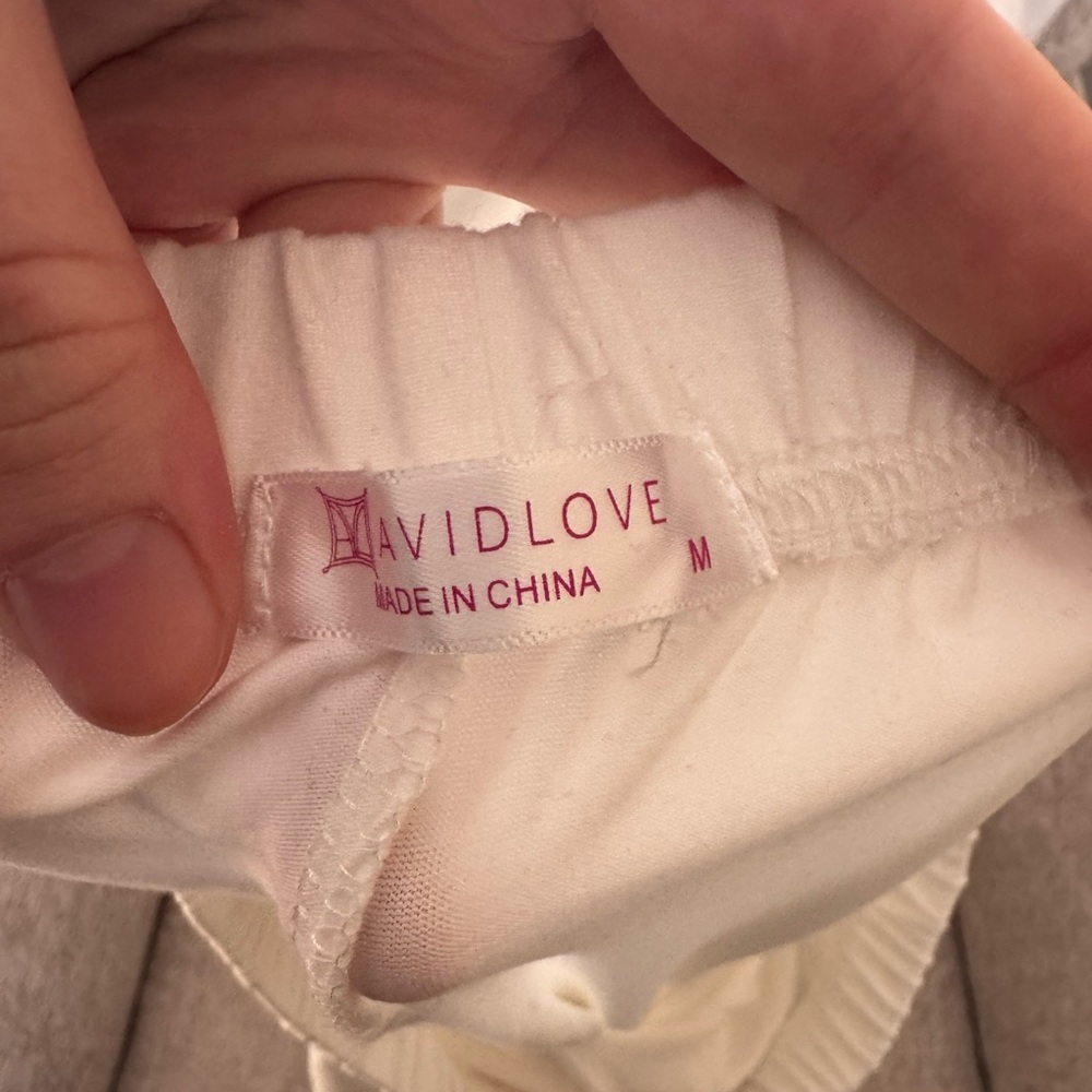 Women's white pajama set - Picture 6 of 8